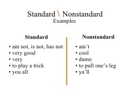 Standard And Non Standard Languange Ntwananoblog